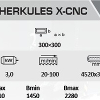 PEGAS automatická pásová pila na kov 300x300 HERKULES X-CNC